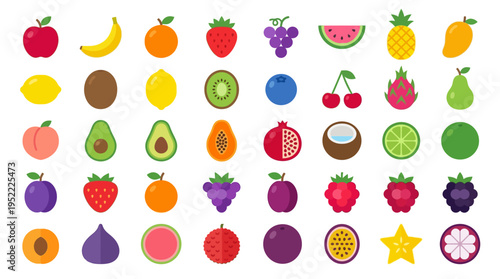Realistic Fresh Fruit Illustration with Transparent Background