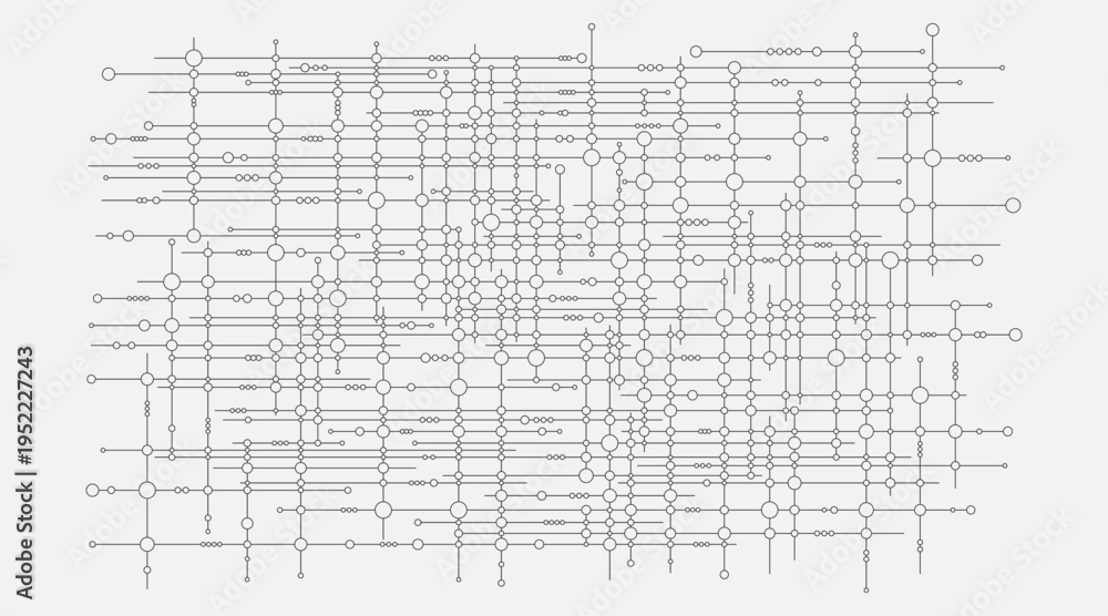 Obraz premium Circles and intersecting straight lines. Abstract background of geometric shapes in the form of straight lines. Sketch for use in creative work.