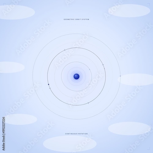 Geometric Orbit Rings HUD Animation With Futuristic Space Interface Design