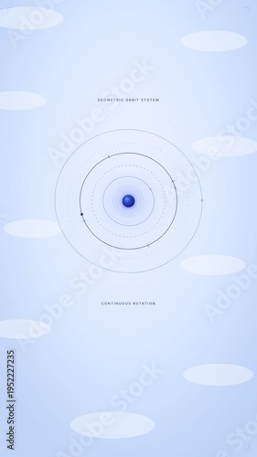Geometric Orbit Rings HUD Animation With Futuristic Space Interface Design