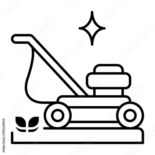 This Lawn mower icon is suitable for gardening, etc