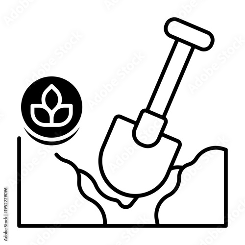 This Shovel icon is suitable for gardening, etc