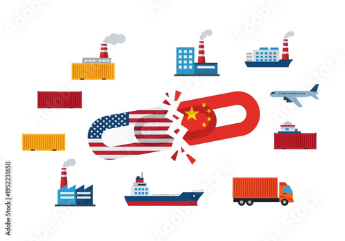 US-China trade war impacts, supply chain disruption, and economic consequences