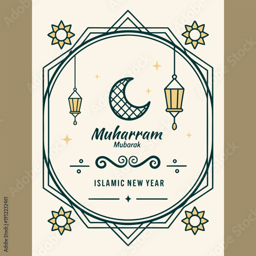 Muharram mubarak islamic new year celebration