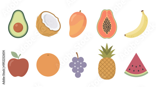 Organic Vegan Fruit Logo and Label Design Pack