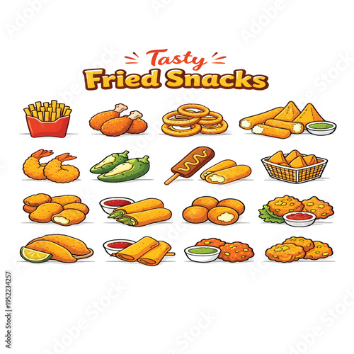 Tasty Fried Snacks Crispy Delicious Street Food Savory Comfort Bites