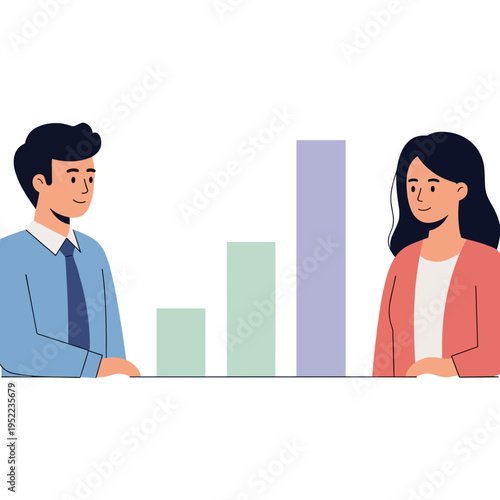 two people with chart
