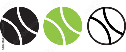 Tennis ball. Icon .Tennis ball icon vector logo design flat style. Tennis Ball icon vector design template on white background.