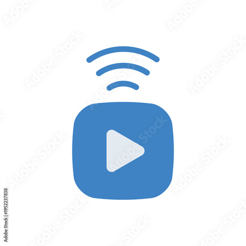 Live video streaming and digital broadcast icon
