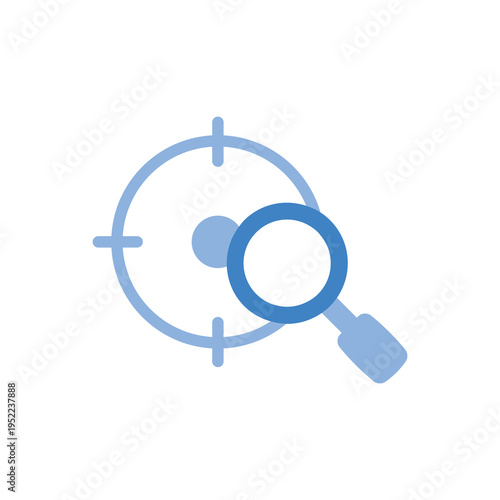 Target keyword research and competitive analysis icon
