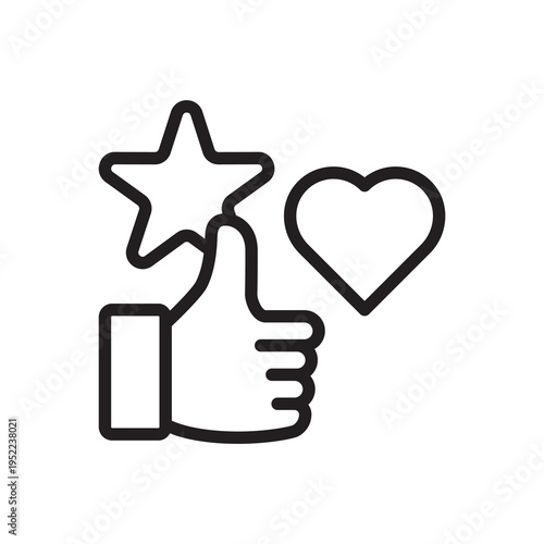 Customer feedback rating and social proof testimonial icon