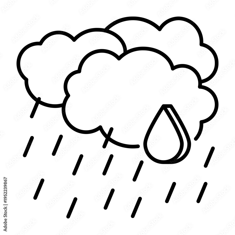 Fototapeta premium This Rain icon is suitable for Springtime, etc