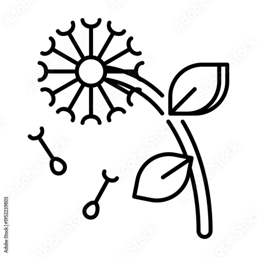 This Dandelion icon is suitable for Springtime, etc