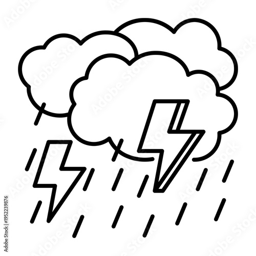 Quadro su tela This Thunderstorm icon is suitable for Springtime, etc