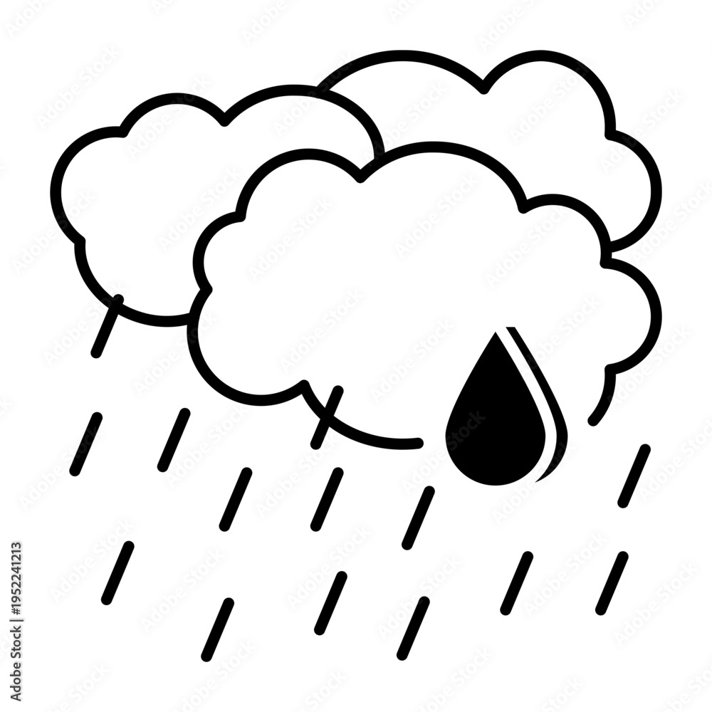 Fototapeta premium This Rain icon is suitable for Springtime, etc