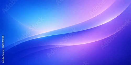 Abstract blue background with soft purple waves and smooth light lines creates a futuristic motion pattern for a digital art wallpaper or vector backdrop