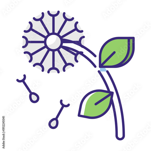 This Dandelion icon is suitable for Springtime, etc