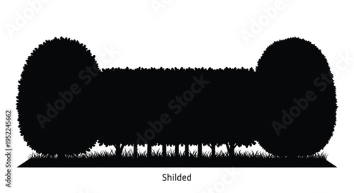 A black silhouette of a dumbbell on a white background