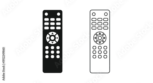 Two remote controls one dark and one light displayed side by side