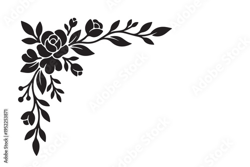 vector floral corner design graphical element