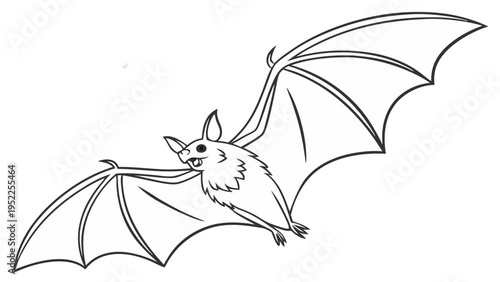 Flying Bat Silhouette Spooky Halloween Design Element for Holiday Flyers Web Graphics and Seasonal Promotions