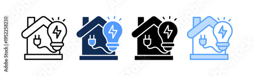 Electric Power Icon Multiple Style