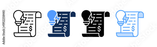 Electric Utility Icon Multiple Style