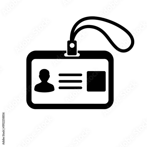 Id badge icon vector. id card icon. identification card illustration.