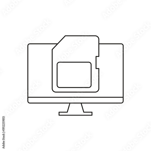 Storage card memory on monitor screen