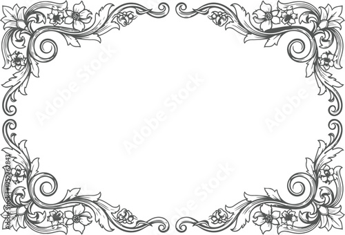 decorative frame with floral ornament