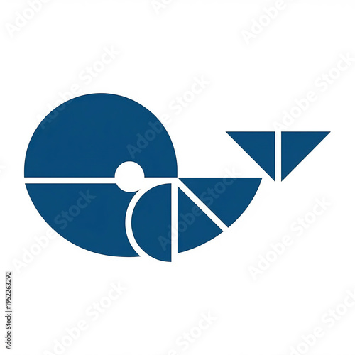 Wallpaper Mural vector illustrationlogo or icon  of a whale Torontodigital.ca