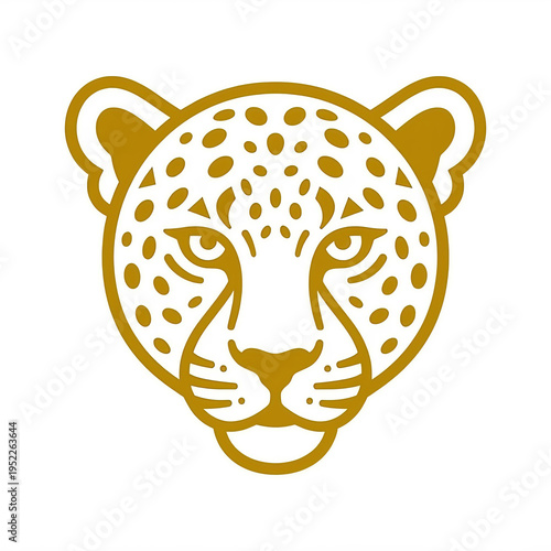 Wallpaper Mural tiger leopard  head symbol icon logo ilustration vector Torontodigital.ca