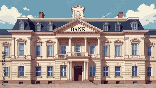 Old historic buildings in the old towns of Gdańsk and Warsaw showing traditional European architecture under a blue sky in Poland