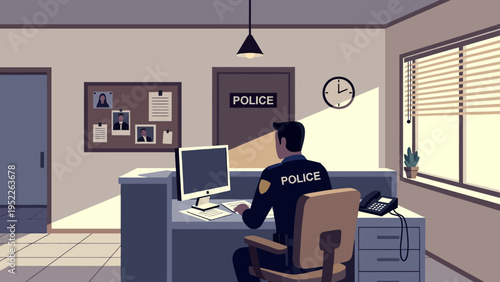 Empty airport waiting room with desks chairs and computers for passengers waiting for a train