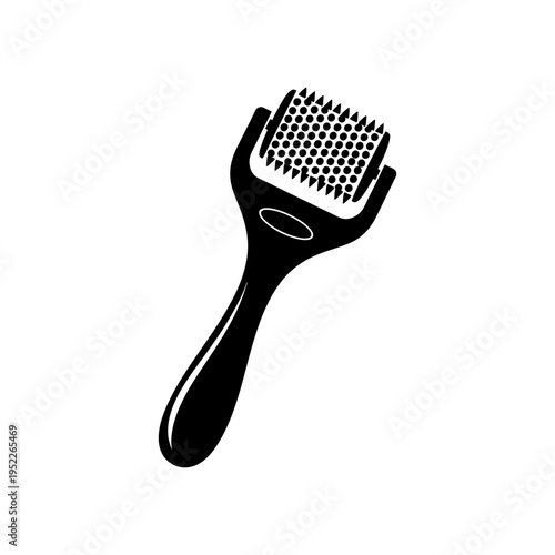 A stark black silhouette of a vegetable peeler showcasing its functional design silhouette