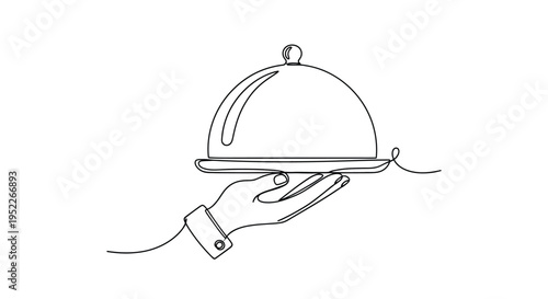 Simple navy blue flatware and plate arrangement on a white background