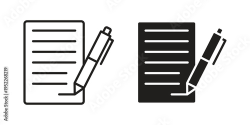 Agreement icon with black color and editable vector
