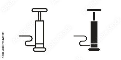 Air pump icon with black color and editable vector