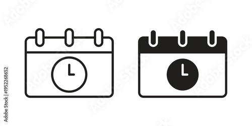 Appointment icon with black color and editable vector
