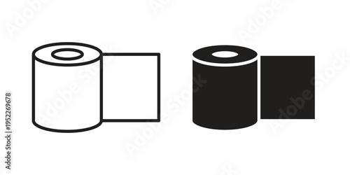 Bandage roll icon with black color and editable vector