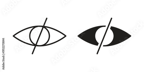 Blindness icon with black color and editable vector