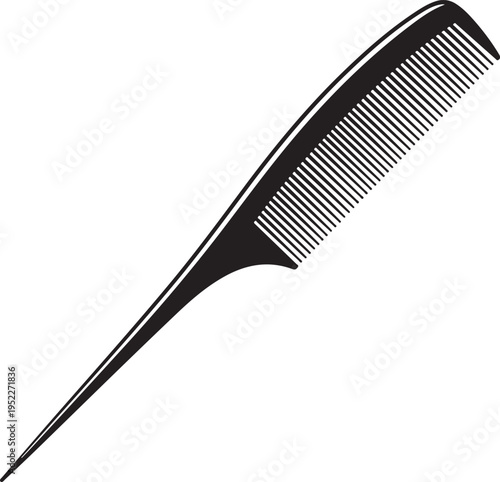 Hairbrush graphic icon. Comb sign isolated on white background. Barbershop symbols. Vector illustration 3