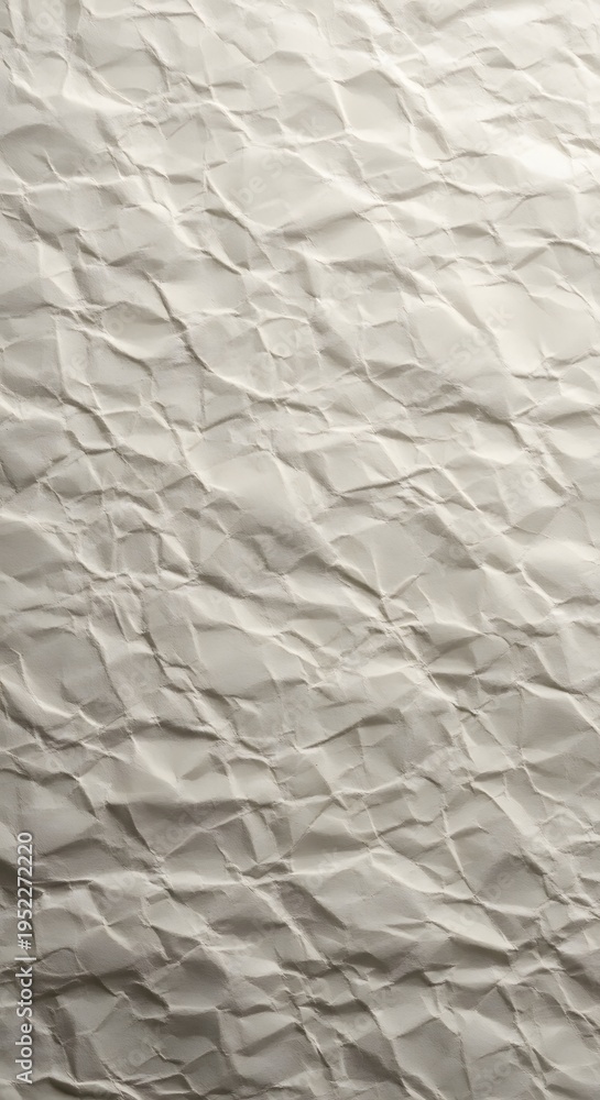 Fototapeta premium A close-up view of a crumpled piece of white paper texture