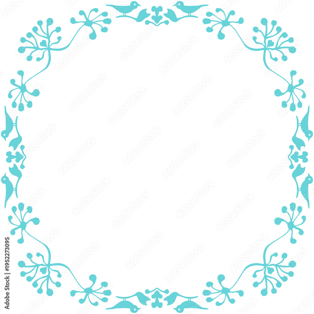 Obraz premium blue square border 014