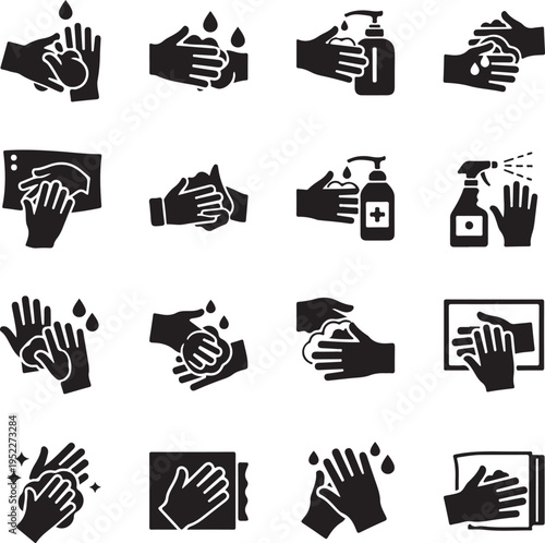 Hand With Soap Dispenser Icon