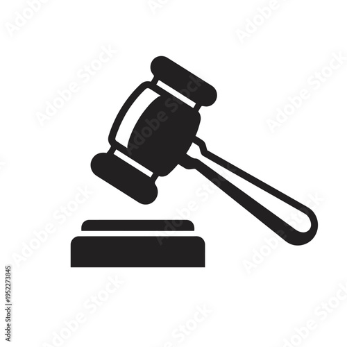 Judge gavel icon legal court icon vector illustration.