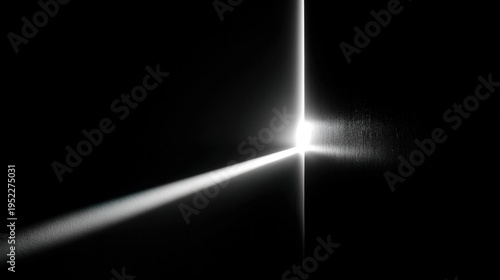 jamb. Sharp beam of light through door crack in a dark room. travel magazines, destination branding, designed for travel destination branding and outdoor magazines and nature guides.