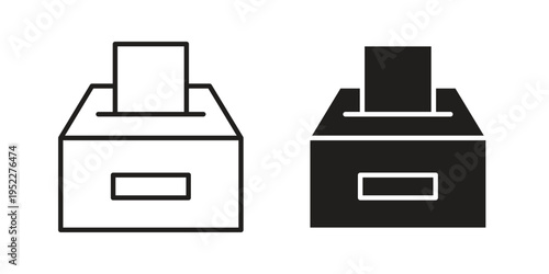 Complaint box icon with black color and editable vector