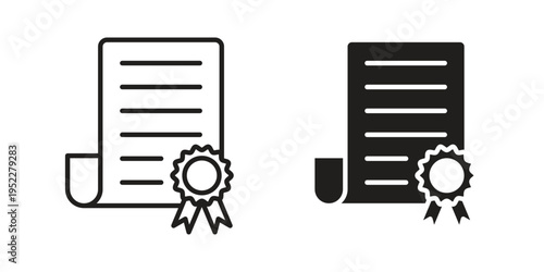 Declarations icon with black color and editable vector