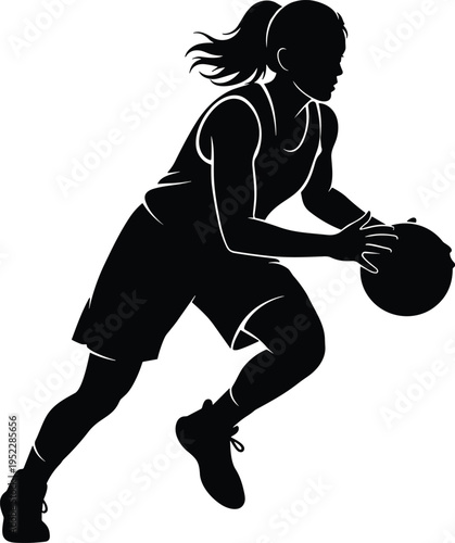 Soccer goalkeeper diving silhouette illustration, dynamic sports action artwork, athletic motion concept, ball save representation, competitive football defense design